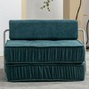 Folding Sofa Bed, 1 Seat Futon Sleeper Convertible Chair Floor Couch with Removable Back Cushion, 4L -ModernLuxe - 2 of 4
