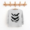 Halloween Bats Distressed - Toddler Long Sleeve Graphic Tee and Youth Long Sleeve Graphic T-Shirt - 2 of 3