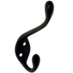 National Hardware 4.59 in. L Oil Rubbed Bronze Black Zinc Heavy Duty Garment Hook 35 lb. cap. - Case of 1 - 1 of 1