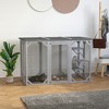 71" x 32" x 44" Large Wooden Outdoor Cat Enclosure Catio Cage With 3 Platforms - 2 of 4