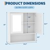 Wall Mounted Bathroom Storage Cabinet, 2-Tier over the Toilet Organizer, Waterproof Wooden Cabinet for Bathroom, Kitchen, Living Room - 2 of 4