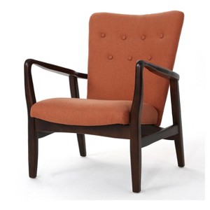 Becker Upholstered Arm Chair - Orange - Christopher Knight Home