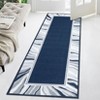 Washable Modern Bordered Rug Non Slip Low Pile Rug Soft Throw Floor Cover Foldable Indoor Carpet for Living Room Bedroom Playroom Nursery - 4 of 4