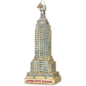 Old World Christmas Glass Blown Ornament, Empire State Building - 1 of 3