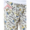 Despicable Me Womens' Minions Powered By Bananas Sleep Pajama Pants White - 4 of 4