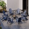 WestinTrends Highland Outdoor Patio HDPE Adirondack Chairs With Cup Holders (Set of 8) - 2 of 4