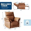Recliner Chair, Swivel Rocker Chair with USB Charge Ports,Upholstered Chenille Fabric Glider Recliner Nursery Chair with Double-Layer Armrests - 2 of 4