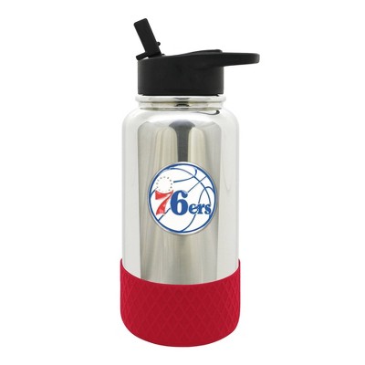 NBA Philadelphia 76ers 32oz Thirst Hydration Water Bottle - Silver