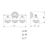 Vaxcel Huntley 3 - Light Vanity in  Satin Nickel - 2 of 4