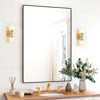 Rennnsan Fravelle 14" H Hardwired 2 - Light Double Globe Milk Glass Mid-Century Modern Dimmable Wall Sconce in Gold - 4 of 4