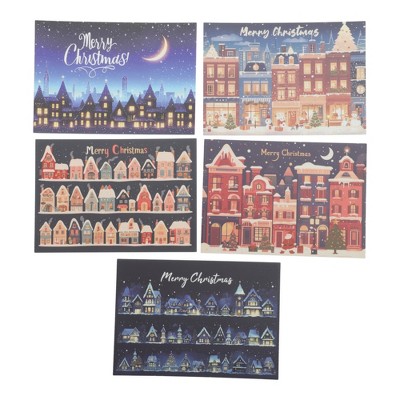 Unique Bargains Christmas Greeting Card Multicolor 4.5x3.1 Inch 10 Pcs