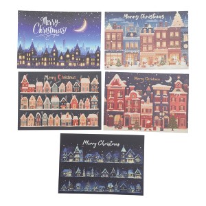 Unique Bargains Christmas Greeting Card Multicolor 4.5x3.1 Inch 10 Pcs - 1 of 4