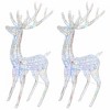 vidaXL XXL Acrylic Christmas Reindeer with 250 LED Lights - Indoor/Outdoor Decorations, Weather Resistant, Energy Saving, Multicolored, 70.9" - 3 of 4