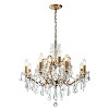 ALOADECOR  Classic/Traditional Lighting Fixture Antique Gold Ornate Crystal Chandelier - 3 of 4