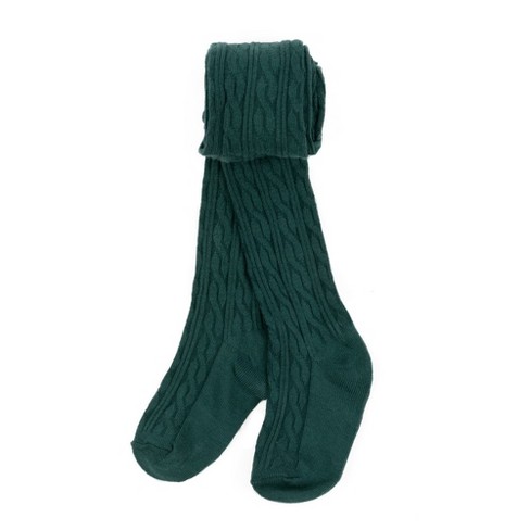 Green cable knit tights hotsell