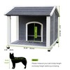 FURNIinspire Outdoor Wooden Dog House, Waterproof Dog Cage, Windproof and Warm Dog Kennel, Dog Crates for Medium Dogs Pets Animals, - 4 of 4