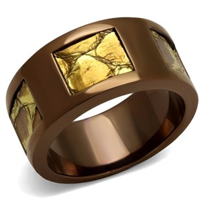 Slickblue Coffee Light Stainless Steel Ring, Minimalist Band, Single-Tone Fashion, Modern, Women Size 5-10 - 1 of 4