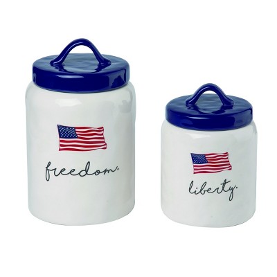 Primitives by Kathy Patriotic Tin Boxes Set/3