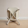 Okak Solid Wood Upholstered Dining Chair, Rustic Wooden Kitchen Chairs with Wide Curved Backrest, Chair for Dining Room Kitchen - 4 of 4