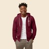 Dalix Cappuccino Embroidered Zip Hoodie Fleece Long Sleeve Pocket Warm Soft Mens - 3 of 4