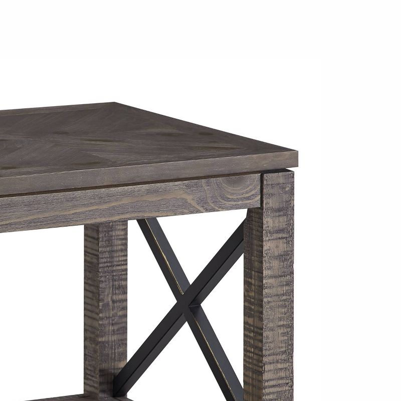 Dexter Square End Table Distressed Gray - Steve Silver Co., 5 of 6