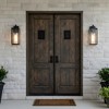 DORESshop 20 in. 2-Pack Large Black Outdoor Wall Lanterns Waterproof with Dusk to Dawn for Porch and Doorway (T30 Bulbs Included) - 4 of 4
