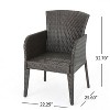 GDFStudio Dilon Outdoor Faux Rattan and Iron 7 Piece Dining Set - 3 of 4