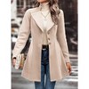Women's Fringe Trim Long Sleeve Button Down Shirt V Neck Casual Blouse Tops - 3 of 4
