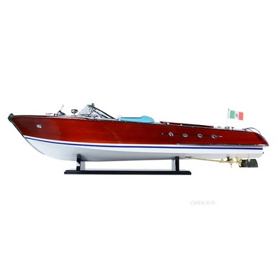 Aquarama Painted Wooden Speedboat Model 9.5