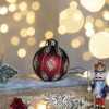 NAYSAYE Party Decoration and Accessories Glass Christmas Ball Ornament Set for Holiday Celebration, Red, 3"*3"*0.07" - 4 of 4