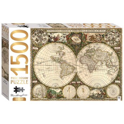 Hinkler: Mindbogglers Gold Vintage World Map Jigsaw Puzzle, 1500 Piece