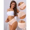 Allegra K Women's Mid-Waisted Full Coverage Tummy Control Cotton Briefs - 3 of 4