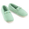 Collections Etc Rosette Plush Terry Cloth Padded Foot Bed Skid-Resistant Slippers - 3 of 4