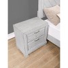 Gulches Industrial Style Nightstand with Slatted Metal Frame Rustic Wooden Tabletop, 2 Open Shelves, Classic Modern Fusion - 2 of 4