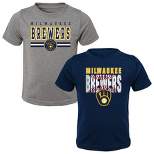 Mlb Milwaukee Brewers Women's Heather Bi-blend Ringer T-shirt : Target