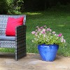 Sunnydaze Chalet Outdoor/Indoor High-Fired Glazed UV- and Frost-Resistant Ceramic Planter with Drainage Holes - 15" Diameter - 4 of 4