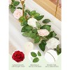 Attop Artificial Flowers, 50 Pcs Ivory White Foam Fake Roses Bulk with Stems for Decoration DIY - 2 of 4