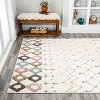 Pia Moroccan Trellis Plush Carved Area Rug - JONATHAN Y - 4 of 4