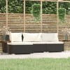 vidaXL Garden Lounge Set Black PE Rattan, Powder-Coated Steel, Plastic - 2 of 4