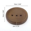 Unique Bargains Round Soap Dish 3.94"x3.94"x0.79" Deep Brown 1 Pc - 4 of 4