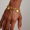 Anna-Kaci Layered Chain Bracelet with Dual Heart Charms and Dangling Bead Accents for a Playful Feminine Accessory with Modern Detail - 4 of 4