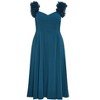 Women's Plus Size Roselyn Ruffle Tulle Midi Dress - peacock | CITY CHIC - 4 of 4