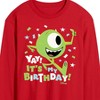 Men's - Disney - Mike Yay It's My Birthday Long Sleeve Graphic T-Shirt - 2 of 3
