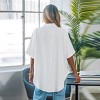Women's White Collared Button Blouse - Cupshe - 4 of 4