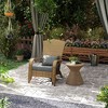 Patio Adirondack Chair with Rattan Wicker, Soft Cushions, Tall Curved Backrest for Deck or Garden - 2 of 4