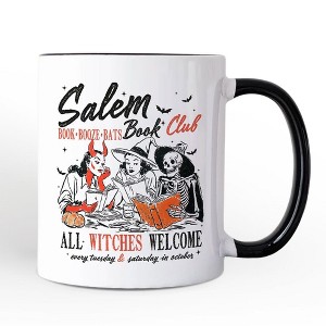 Salem Book Club Witches Personalized Mug, Spooky Halloween Reading Girl Gift with Custom Name Non-Custom 12oz - 1 of 4