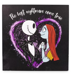 Silver Buffalo Disney The Nightmare Before Christmas Jack & Sally Box Wall Sign | 6 x 6 Inches - 1 of 4