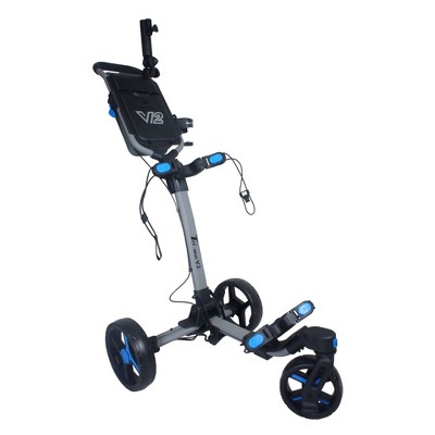 Axglo V2 Golf Push Cart - 3-Wheel - Patented 1-Step Folding System