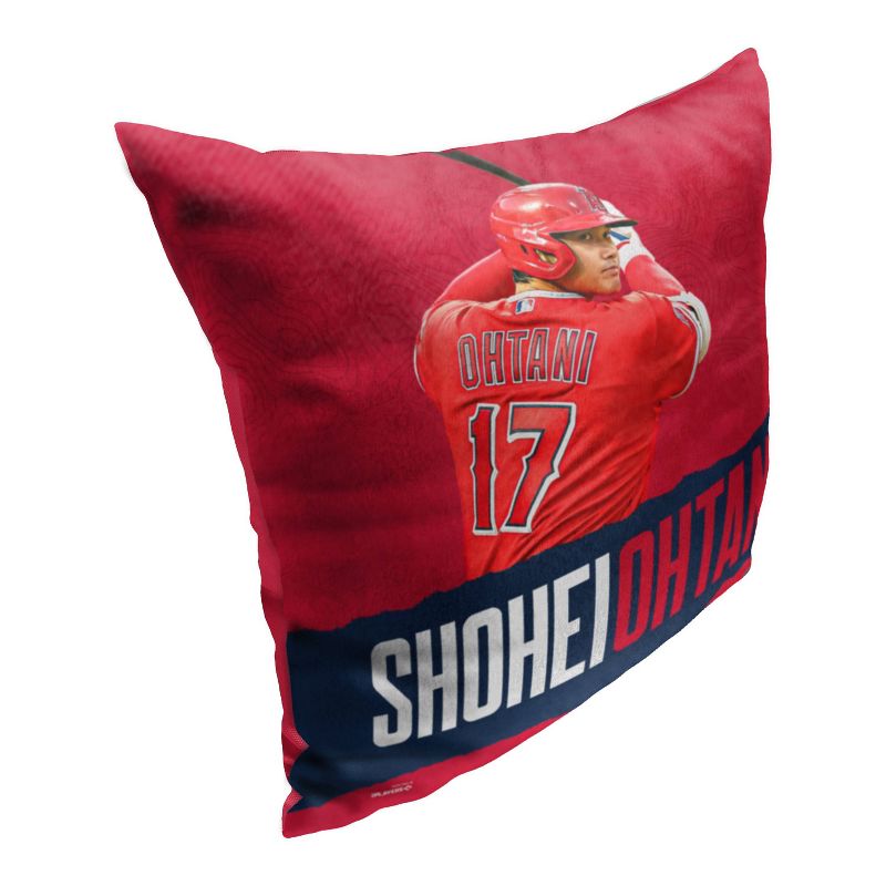 18&#34;x18&#34; MLB Los Angeles Angels 23 Shohei Ohtani Player Printed Throw Decorative Pillow, 4 of 6