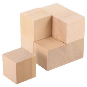 Unique Bargains DIY Craft Square Dowels Basswood Carving Blocks 8 Pcs - 1 of 4
